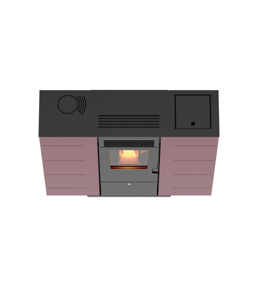 Stufa a pellet slim canadian stove "slim 6" bordeaux 6,14 kw